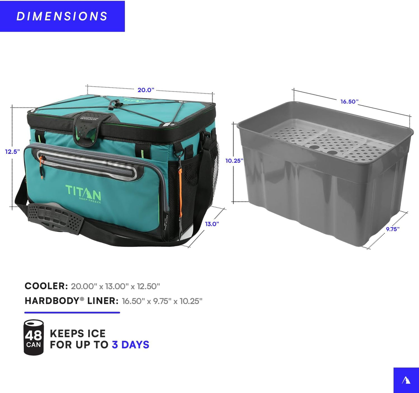 Titan by Arctic Zone 30 Can Zipperless Soft Cooler with HardBody Liner