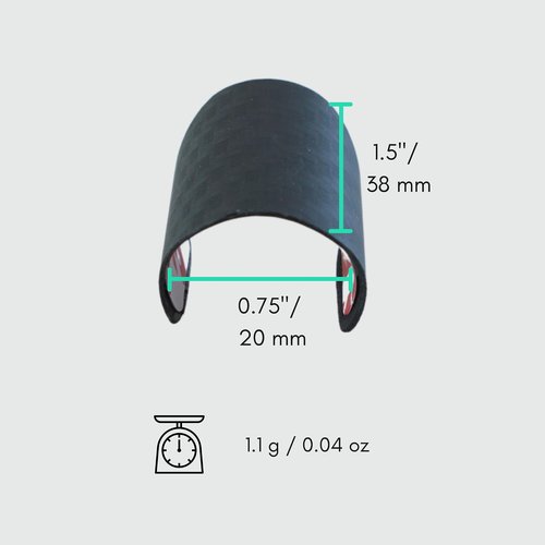 Vincita Carbon Fiber Chainstay Protector for Brompton Bicycles - with 3m Adhesive Strip - Rear Fork Stay Protective Guard Patch Bike Accessories - Accessories for Brompton Folding Bike
