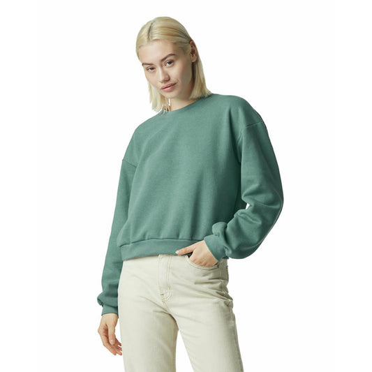 American Apparel Women's Large Reflex Fleece Crewneck Sweatshirt, GRF494AA, Arctic