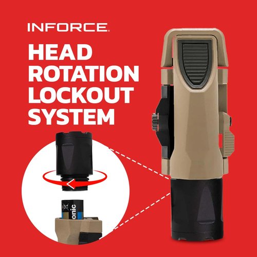Inforce WML Gen 3 LED Weapon Light, White/IR LED, 450 Lumens, Black, IF71013 (Dark Earth)