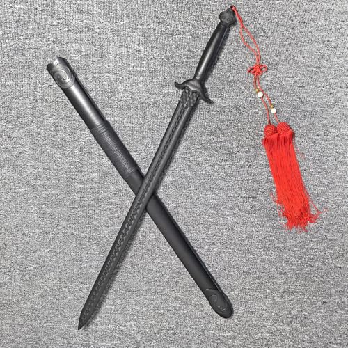 High Elasticity Plastic Tai Chi Sword 99cm with Red Tassel for Martial Arts Training