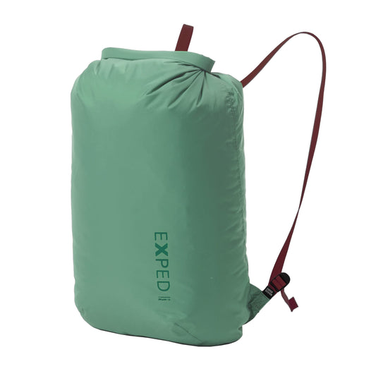Exped Splash 15 Backpack | Extremely Versatile Pack | Light & Compact Rolltop Stuff Sack | Multi-Use Waterproof Daypack, Sage, 15L
