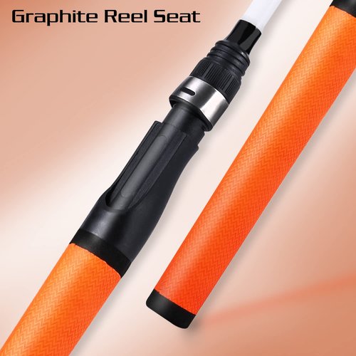 Sougayilang Fishing Rod and Reel Combo, Medium Fishing Pole with Spinning Reel Combo, 2-Piece Fishing Combo-Orange-6' Spinning Rod and HJB2000 Spinning Reel