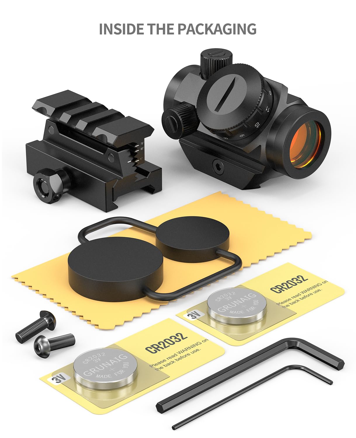 Feyachi RDS-20 Red Dot Sight 4 MOA Red Dot Sight Scope with Sdjustable Riser Mount(.75 inch, 83 inch, and 1 inch)