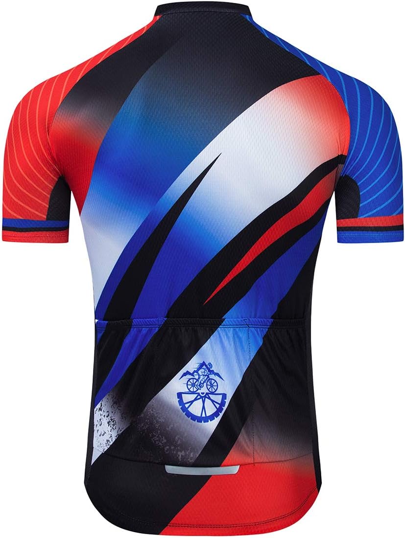 Aogda Cycling Jerseys Men Bike Shirts Team Biking Tops Bicycle Short Sleeves Clothing