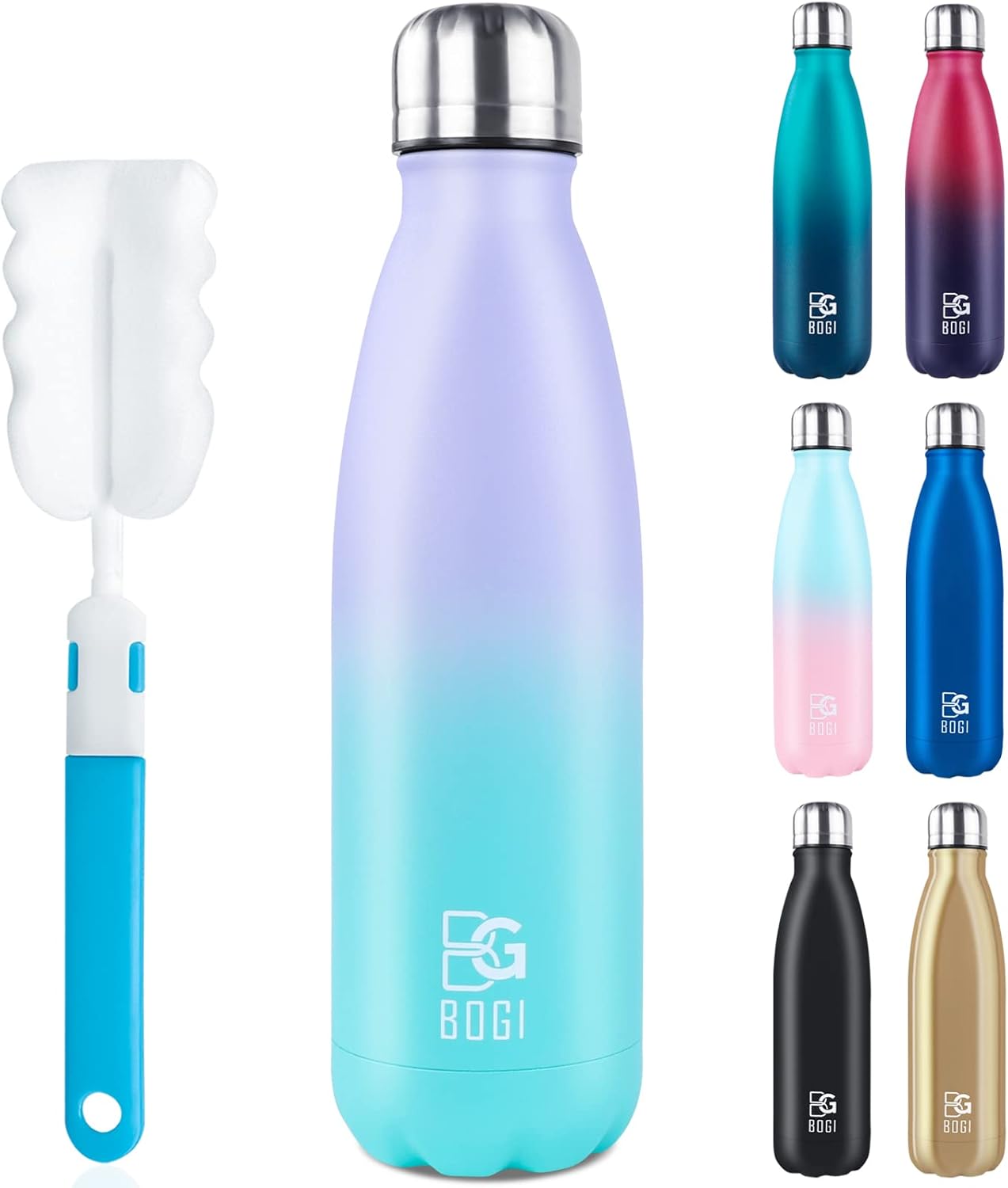 17oz Insulated Stainless Steel Water Bottle | Leak Proof | Hot Pink for Sports