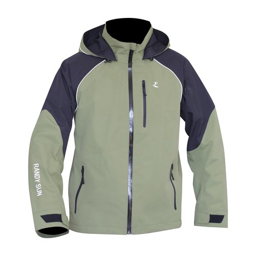 RANDY SUN Unisex Rain Jacket Mens Waterproof With Hood, Women's Raincoats, Reflective Lightweight Windbreaker.