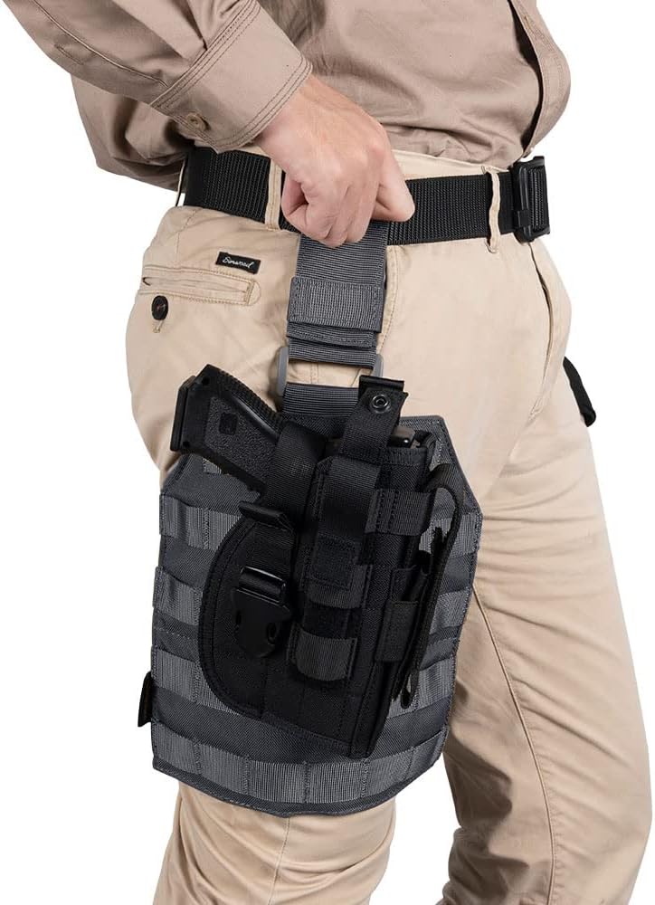 EXCELLENT ELITE SPANKER Tactical MOLLE Drop Leg Platform Universal Drop Leg Panel with Adjustable Belt & Thigh Straps