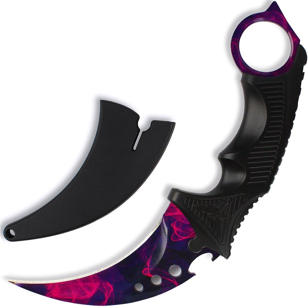 Andux Karambit with Holes Camping Hunting Tool with Cord ZD-02 (Grass Green)