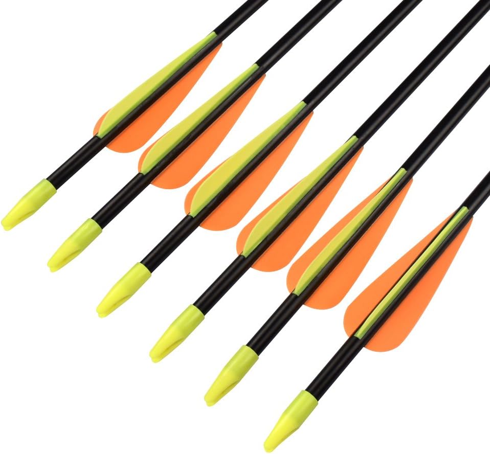 Archery Youth 24 26 Inch Fiberglass Archery Targeting Arrows for Youth Practise Recurvebow Compound Bow Shooting