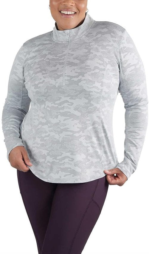Spyder Ladies' Tech Quarter Zip Top Shirt (XX-Large,Gray)