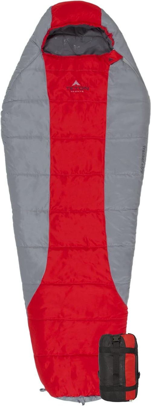 Lightweight Teton 20F & 5F Mummy Sleeping Bags for Adults & Kids - Ideal for Camping & Hiking