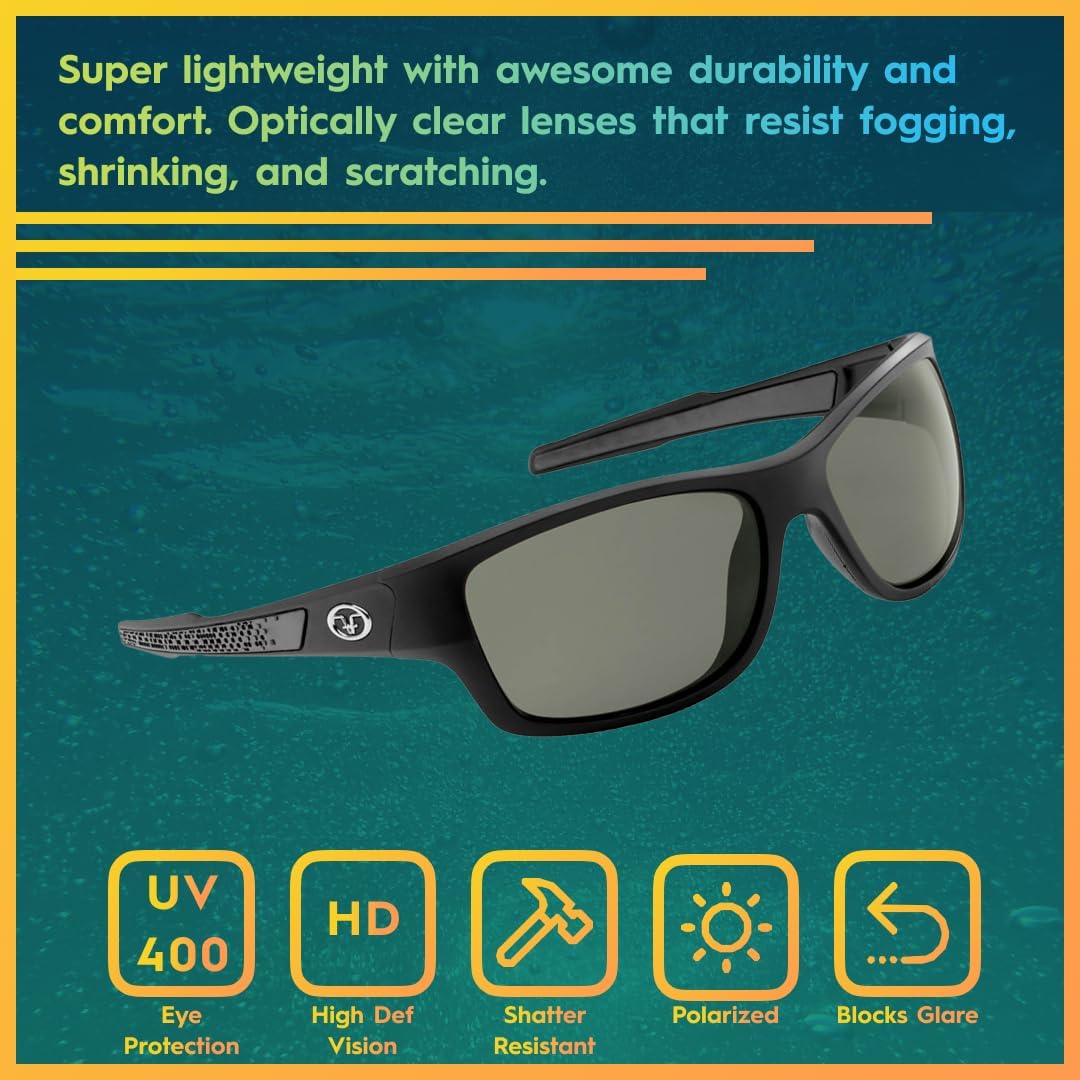 Flying Fisherman Down Sea Polarized Sunglasses with AcuTint UV Blocker for Fishing and Outdoor Sports
