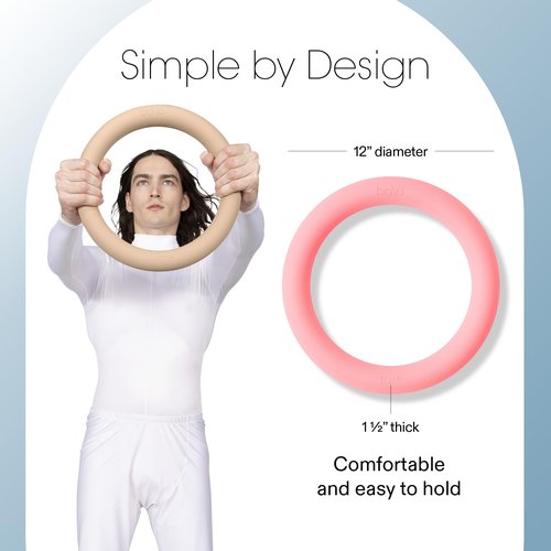 Bala Power Ring, 2-in-1 Kettlebell & Dumbbell, 10lb (Blush) - Full Body Home Gym Workout Equipment for Strength Training, HIIT, Pilates, & Aerobics Exercises - Fitness Equipment for Working Out