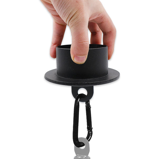 J Bryant Metal Pinch Grip with Carabiner, Round Pinch Block Grip for Rock Climbing Forearm Finger Strength Training, Home Gym Hand Pinching Power Strengthener Equipment