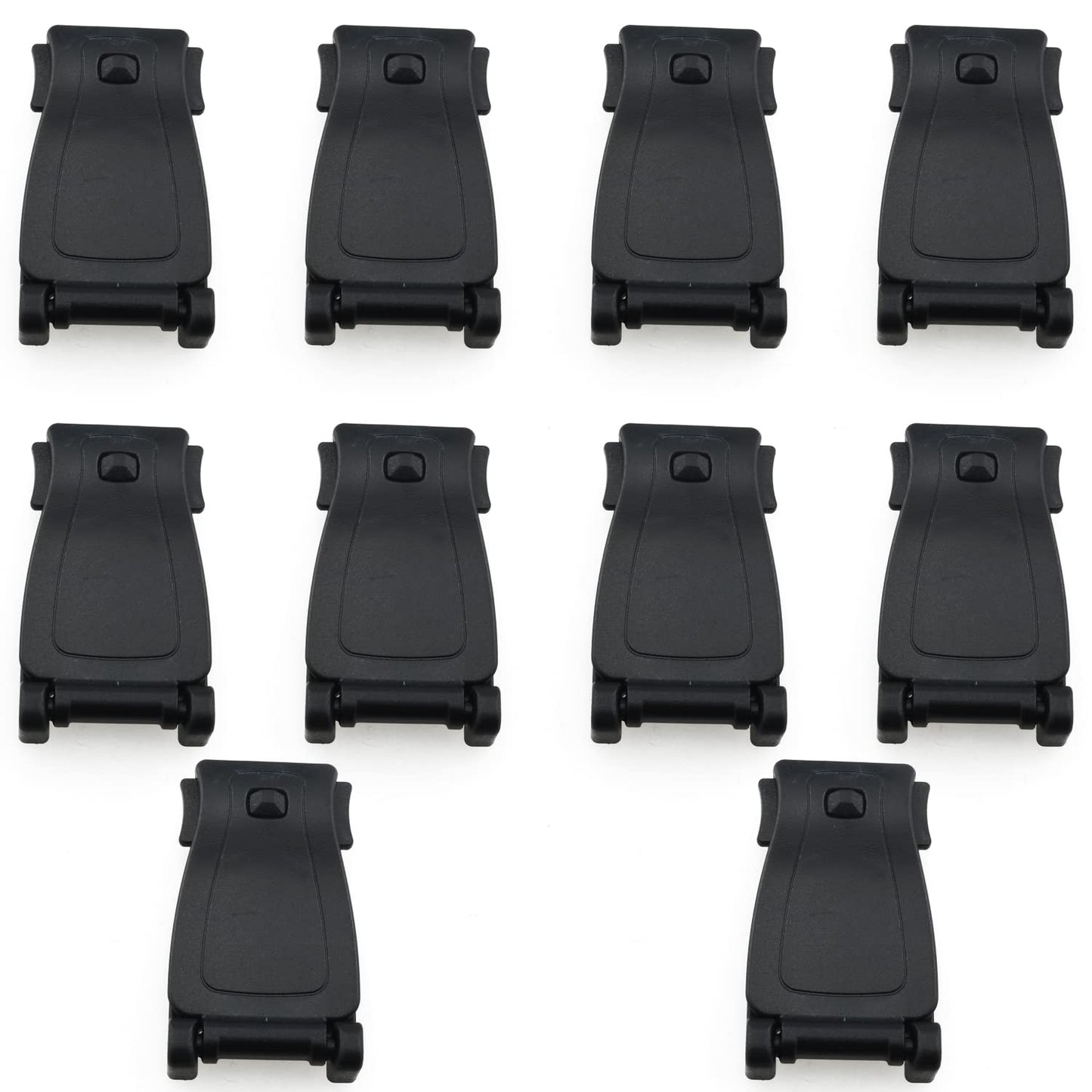 ZCZQC 10pcs MOLLE Clip Tactical Strap Management Tool Web Dominator Buckle Fits 1 Inch/25mm Webbing for Tactical Bag, Backpack for Hiking, Fishing, Camping, Traveling, Black