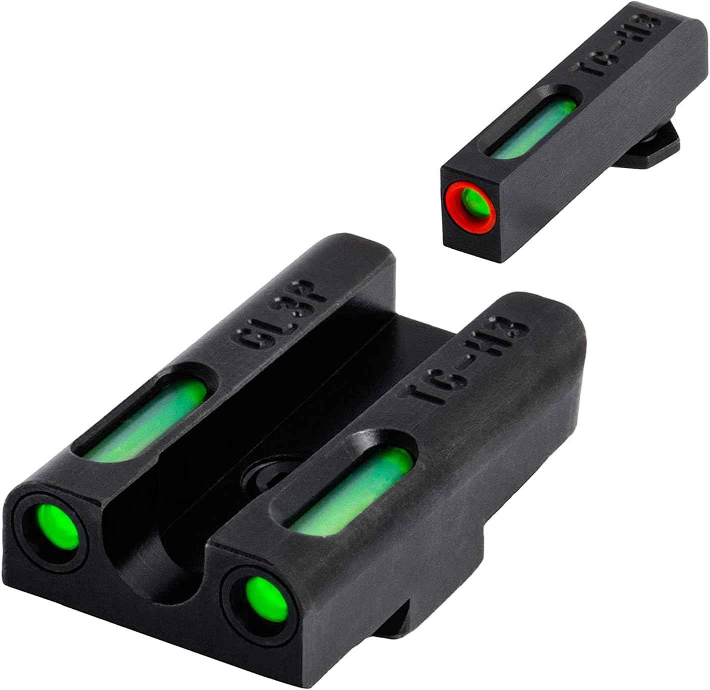 Truglo TFX PRO Night Sight for Handguns - Glowing Tritium & Fiber Optic, Compact & Durable