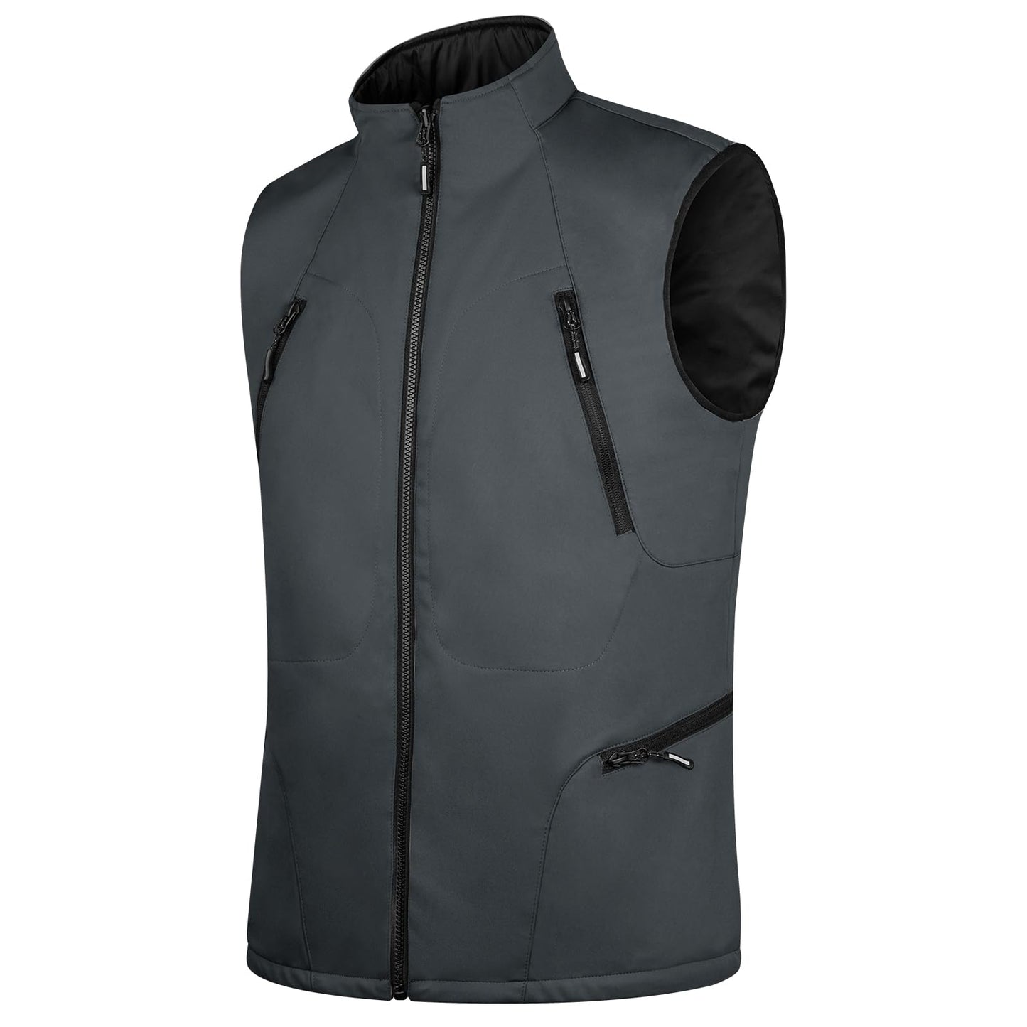 FREE SOLDIER Men's Lightweight Golf Vests Outerwear Windproof Reversible Sleeveless Softshell Jackets for Travel Running Hiking Fishing Hunting