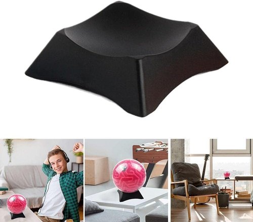 Black Ball Stand Display Stand, Exercise Ball Chair Stand Base, Soccer Ball Display Stand Holder, Stability Stand for Basketball Football Volleyball, Display Cases, Memorabilia Display and Storage