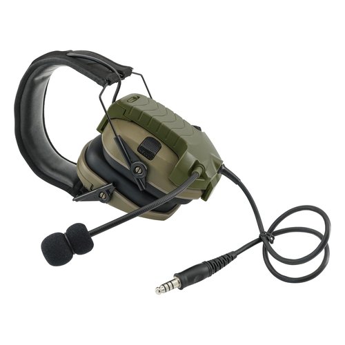 TSVISIONCORE Microphone & PTT for Walker's Razor Noise Cancelling Headphone Airsoft (Army Green)