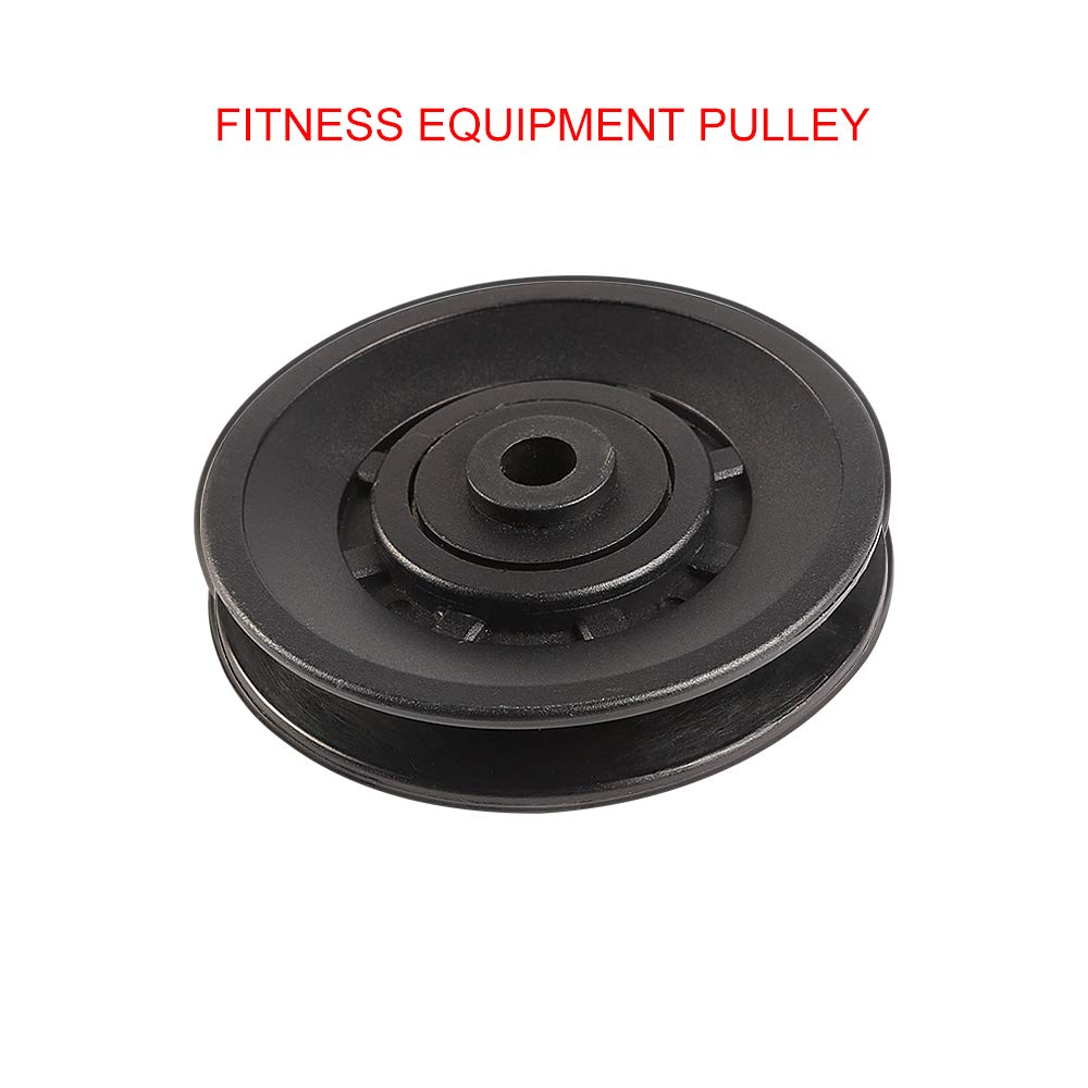 90mm(3.54inch) Universal Bearing Pulley Wheel for Cable Machine Gym Equipment Part Garage Door (2 PCS)