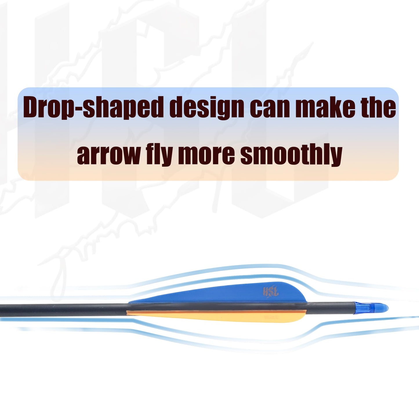 Hosolee 36 Pack Archery Fletches 4 Inch Arrows Vanes Plastic Fletching for DIY Shafts Hunting Targeting (White+Logo)