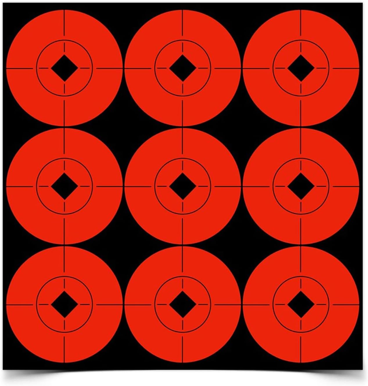 Birchwood Casey Target Spots Orange Bright High-Contrast Self-Adhesive Bull's Eyes Paper Shooting Targets