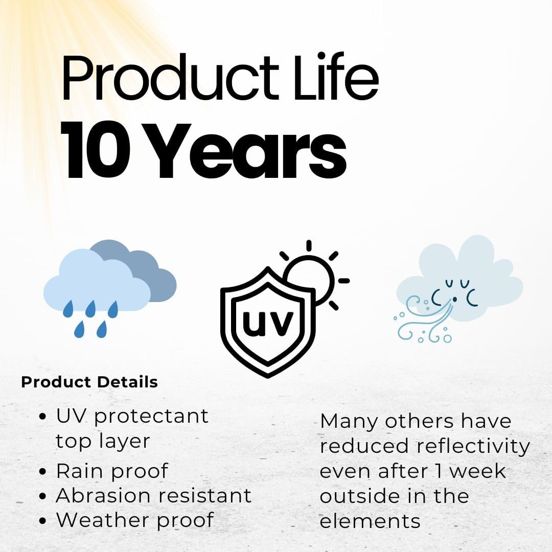 330 Reflective Stickers for Hard Surfaces Oval 5 Pack - Bicycle Frame, Helmet, Stroller, Scooter, Pedals - 5 Sheets - 3.5 x 5.5 Inch Sheet - 150 Retro Reflective Stickers 330 Candle Power