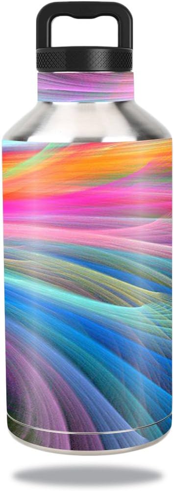 MightySkins Skin Compatible with Ozark Trail Water Bottle 64 oz wrap Cover Sticker Skins Rainbow Explosion