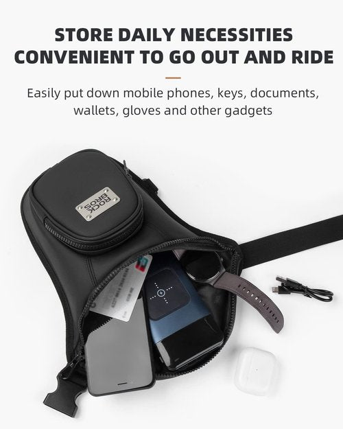 ROCKBROS Drop Leg Bag for Men Women Motorcycle Leg Bags Tactical Fanny Pack Outdoor Waterproof Thigh Bag with Leg Strap Removable Leg Harness Bag for Hiking Climbing Cycling Fishing Riding Travel