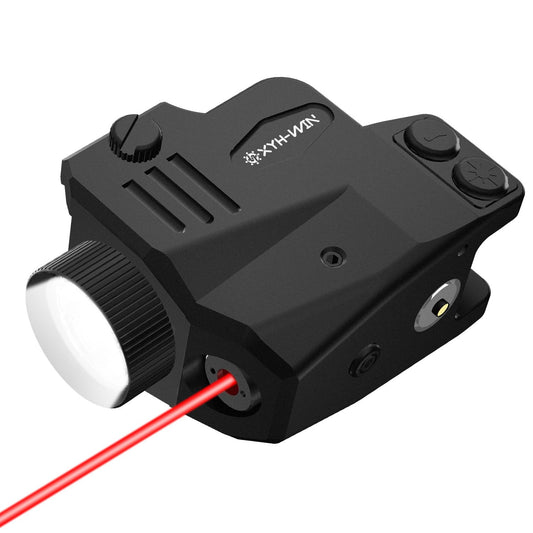 Picatinny Rail-Mounted Weaponlight Laser Combo with Strobe Function for Handguns, Magnetic Charging, 500 Lumens Pistol Light Laser Combo, Laser Class IIIA, 5mW