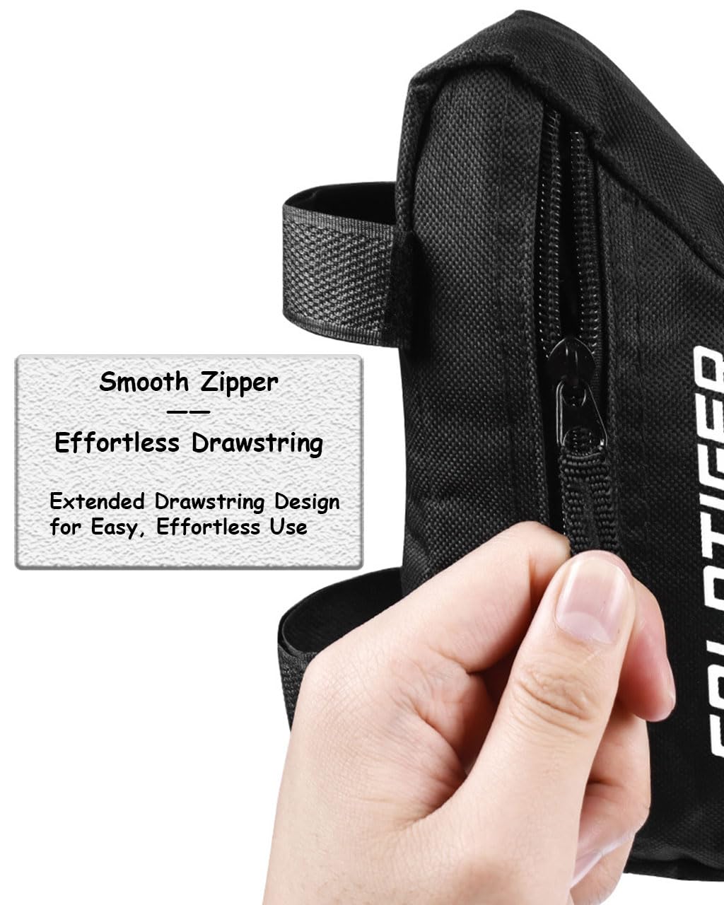 GoldTiger Ultra-Lightweight Triangle Bike Frame Bag，Spacious, Easy-Access Saddle Pouch for Cycling Essentials - Secure & Durable (Triangle Pouch)