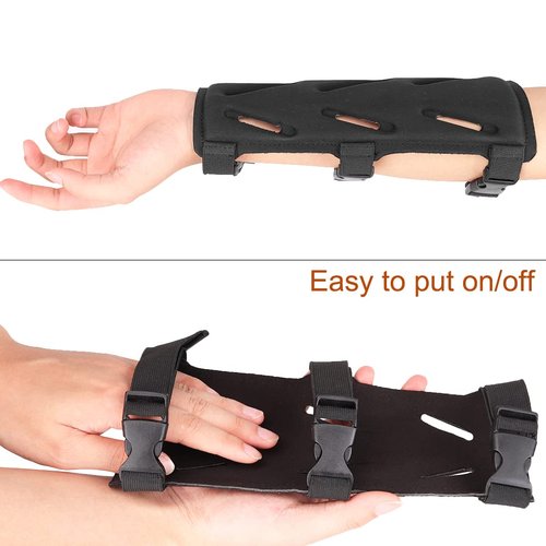 KRATARC Archery Lightweight Finger Tab Gloves & Arm Guard Adjustable Arm Protector for Hunting Target Shooting Accessory Recurve Bow Compound Bow (M)
