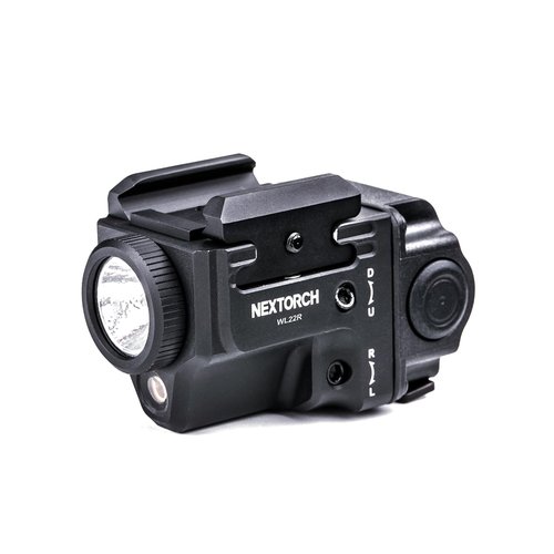 NEXTORCH WL22R Pistol Light with Red Beam, 650 Lumen Rechargeable Tactical Weapon Light with Dual Side Switches & New Rail System for Compact and Full Size Pistol Accessories