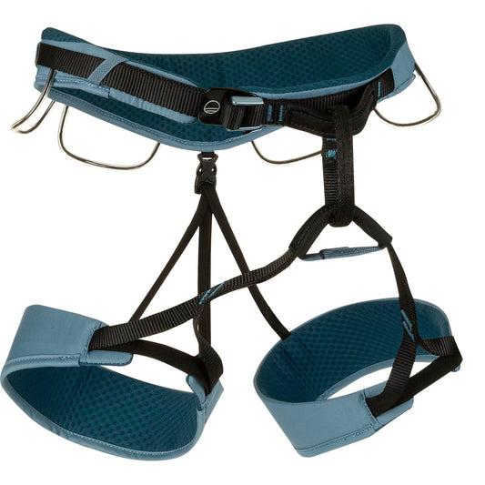 Wild Country Flow 2.0 Women’s Rock Climbing Harness - Adjustable Harness for Sport & Indoor Climbing - Deepwater/Petrol - Large