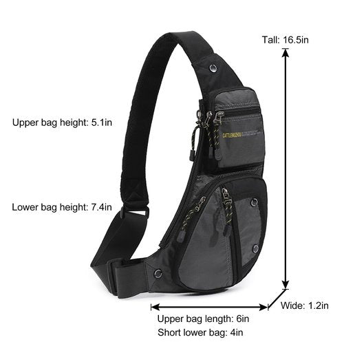 XUELILEU Sling Bag Chest Shoulder Backpack Crossbody Bags Casual Daypack for Men,Multipurpose Cross Body Chest Bag