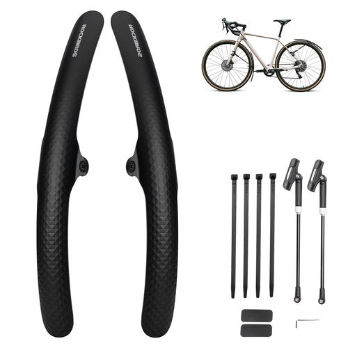 ROCKBROS Bike Fenders 2 Pack Front and Rear Quick Release Lightweight Road Bicycle Fenders 700C Universal Bike Mud Guard Adjustable Easy to Install