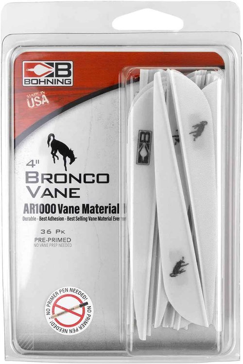 Bohning 10501WH4 Killer Vane 4" White 36Pk