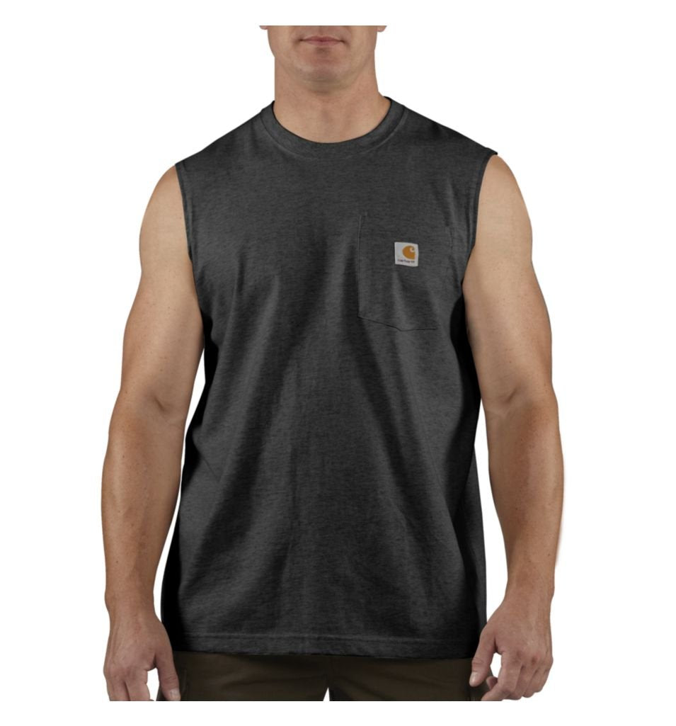 Carhartt Men's Dearborn Relaxed Sleeveless T-Shirt, Black, XX-Large