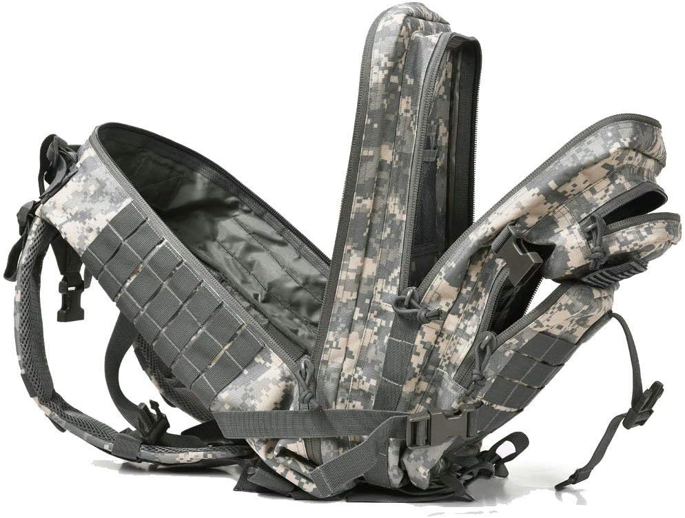 REEBOW GEAR Military Tactical Backpack for Men Large 34L Army 3 Day Assault Pack Molle Bag Backpacks (34L, Black)