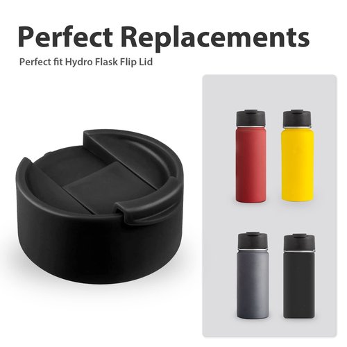 Ullnosoo Gasket Replacement Compatible with Hydro Flask Wide Mouth Flip Lid Cap, 6 PCS Silicone O Ring Leak Proof Seal Compatible with Hydroflask 2 inch with A Tweezer, Easy to Install