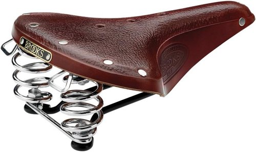 Brooks England B67, Leather Bike Saddle with Suspension Springs