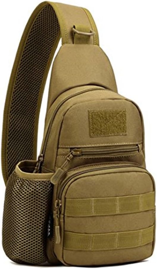 HUNTVP Small Tactical Sling Chest Pack Bag Molle Daypack Backpack Military Crossbody，Type1- ACU Camouflage