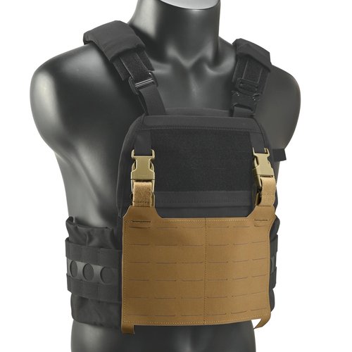 tactifans Tactical MOLLE Placard, Tactical Molle Front Flap with G-Hooks and Buckles Kit,Molle Hook and Loop Panel for Chest Rig,Hunting Vests(Coyote Brown)