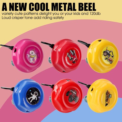 Classic Bike Bell - Bicycle Bell for Adults Kids | 120db Classic Aluminum Loud Bike Ring Bell - Cool Bike Bell with Crisp Clear Sound for MTB,BMX,City Bike,Scooter