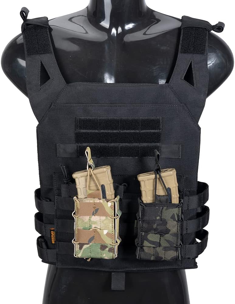 EXCELLENT ELITE SPANKER Tactical Molle Single/Double Open-Top Mag Pouch for M4 M14 M16 AR15 G36 Magazine