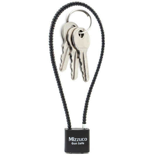 Cable Gun Locks with Keys Simple Operation 15" Compatible with Pistols, Handguns, Rifles, and Shotguns, Home and Storage for Firearm Locking and Safety 1PC