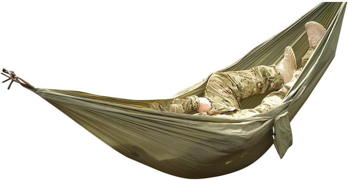 Snugpak Tropical Hammock, Lightweight Parachute Nylon, Includes 2 Steel Carabiners, Supports 400 Pounds