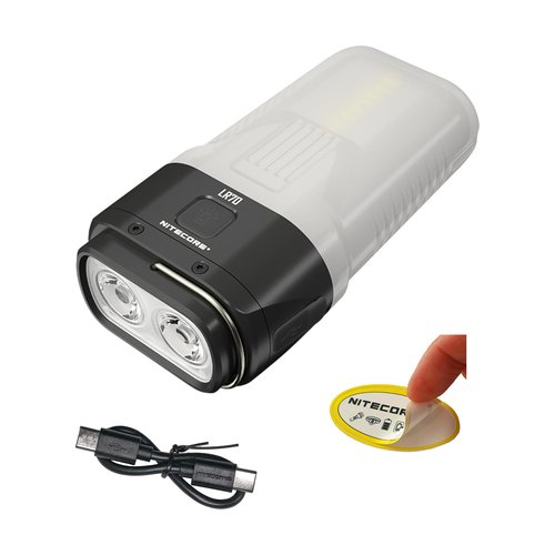 Nitecore LR70 Lantern Flashlight, 3000 Lumen, Long Runtime, USB-C Rechargeable, Portable QC PD with Red Light and Sticker for Camping, Tent, Power Outages, Emergency, Hurricane and Hiking