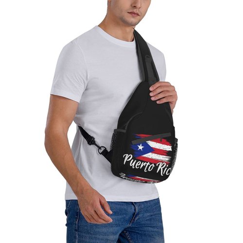MANQINF Puerto Rico Casual Daypack Bag Puerto Shoulder Bag Chest Bags Picnic Crossbody Bag Travel Hiking